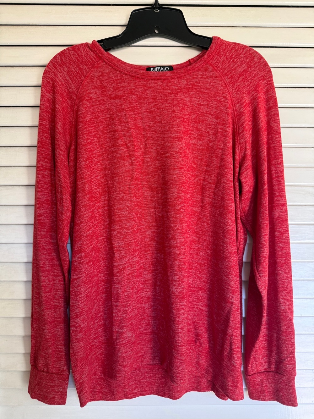 Vintage Buffalo David Bitton Heathered Red Long Sleeve Crew